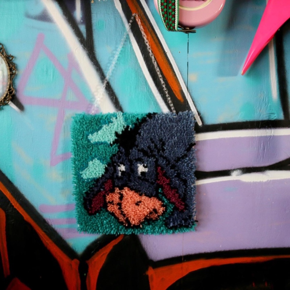Upcycled Eeyore Wallhang
